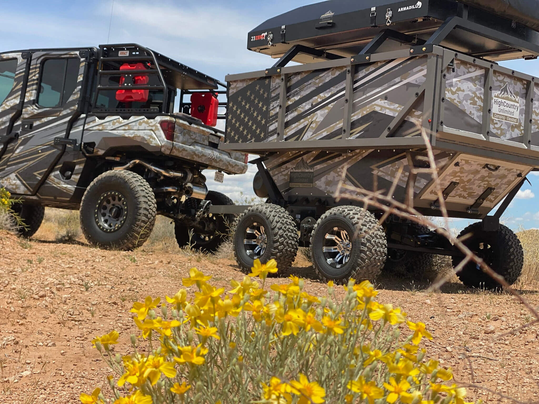 High Country Unlimited trailer on the trail